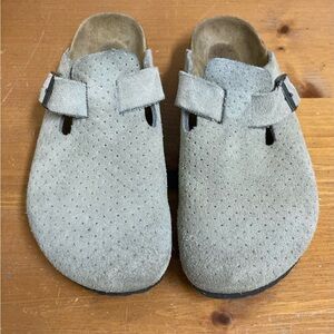 Birkenstock Suede Boston Clog 38